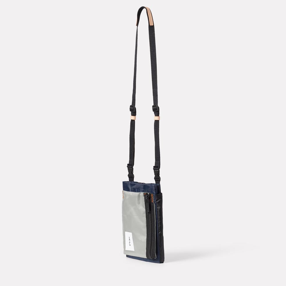 Herve Packable Pouch in Navy and Grey