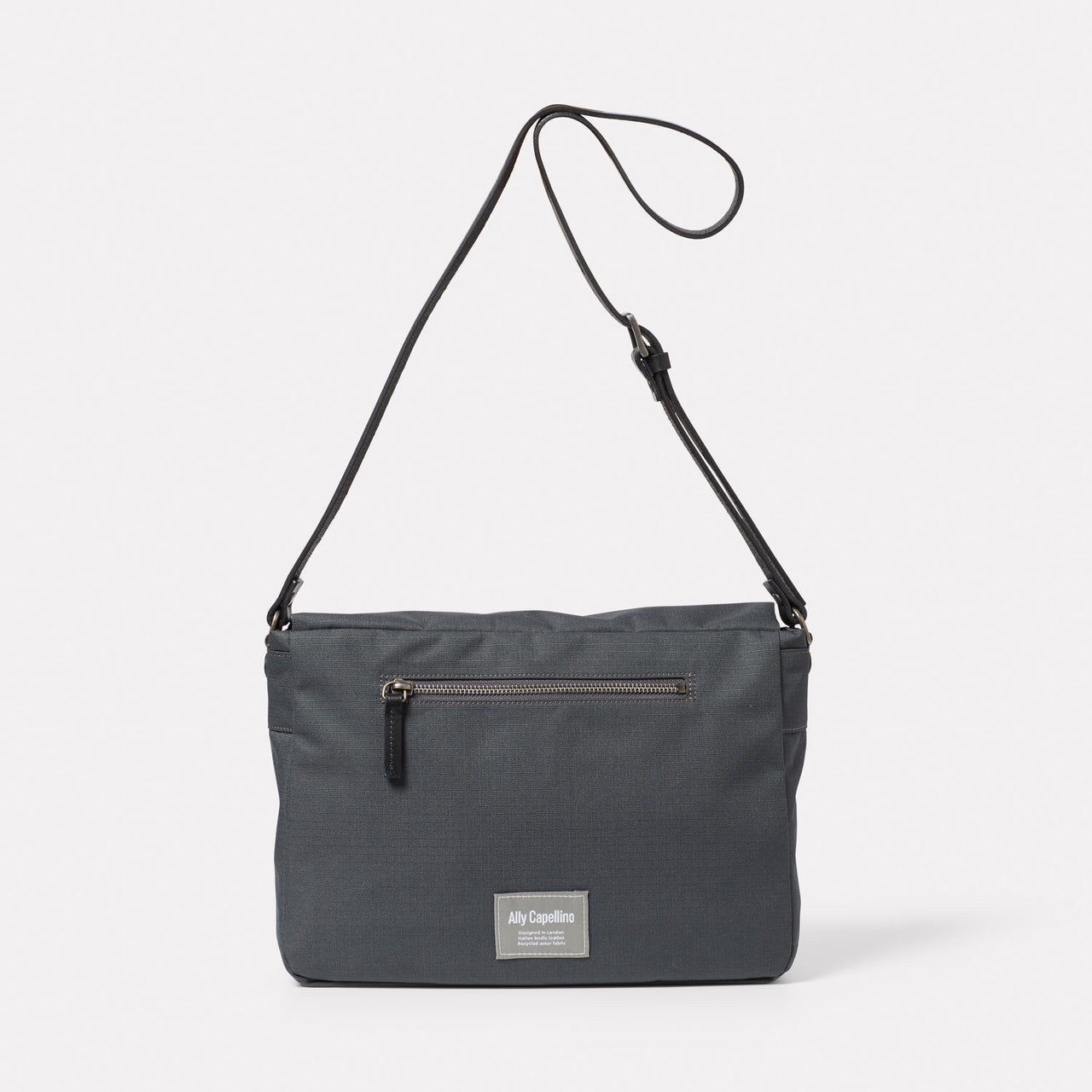 Jeremy Small Recycled Ripstop Nylon Satchel in Dark Grey