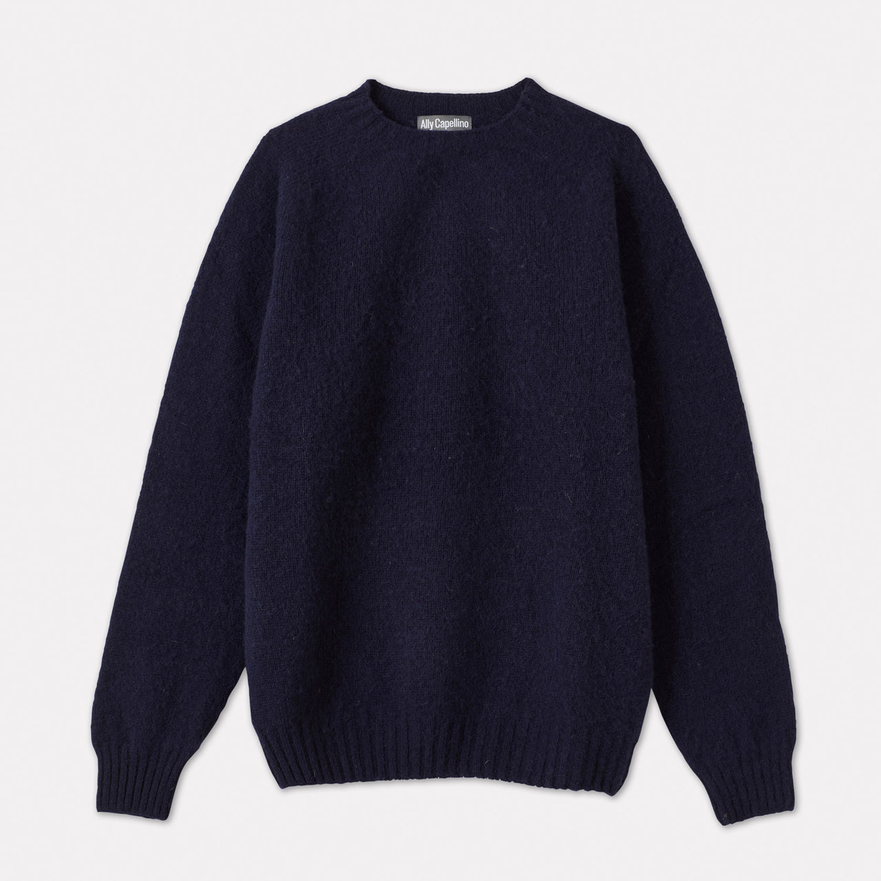 Oversized Lambswool Jumper in Navy