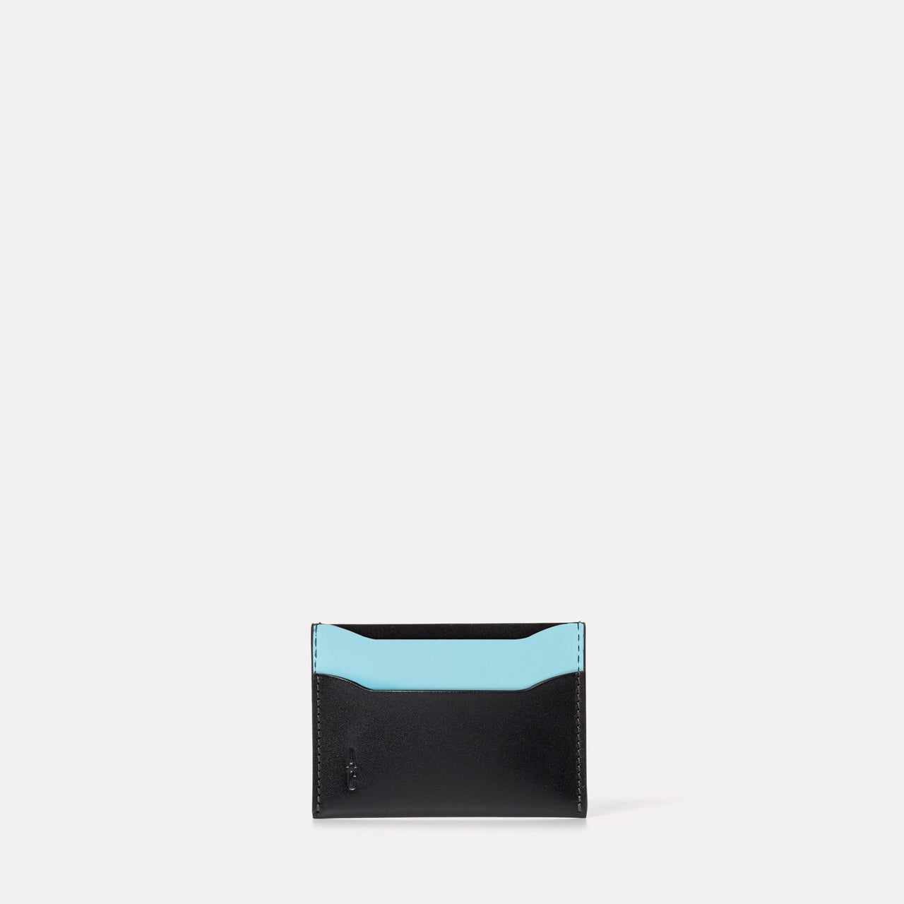 Waste You Want Pete Leather Card Holder in Green and Blue