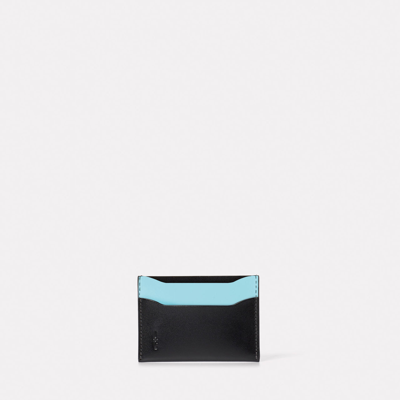 Waste You Want Pete Leather Card Holder in Green and Blue