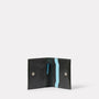 Waste You Want Riley Leather Coin Card Purse in Green and Blue interior
