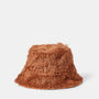 Terry Hemp Fur Bucket Hat in Sand front