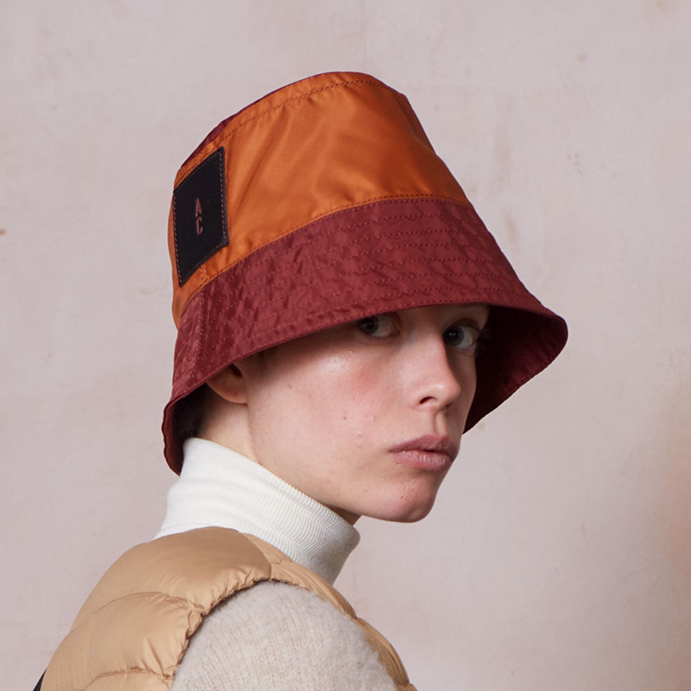 Bik Nylon Hat in Rust