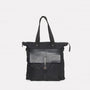 iAgo Luxe Nylon Tote In Black With Black Leather