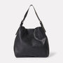 Cleve Large Calvert Leather Shoulder Bag in Black