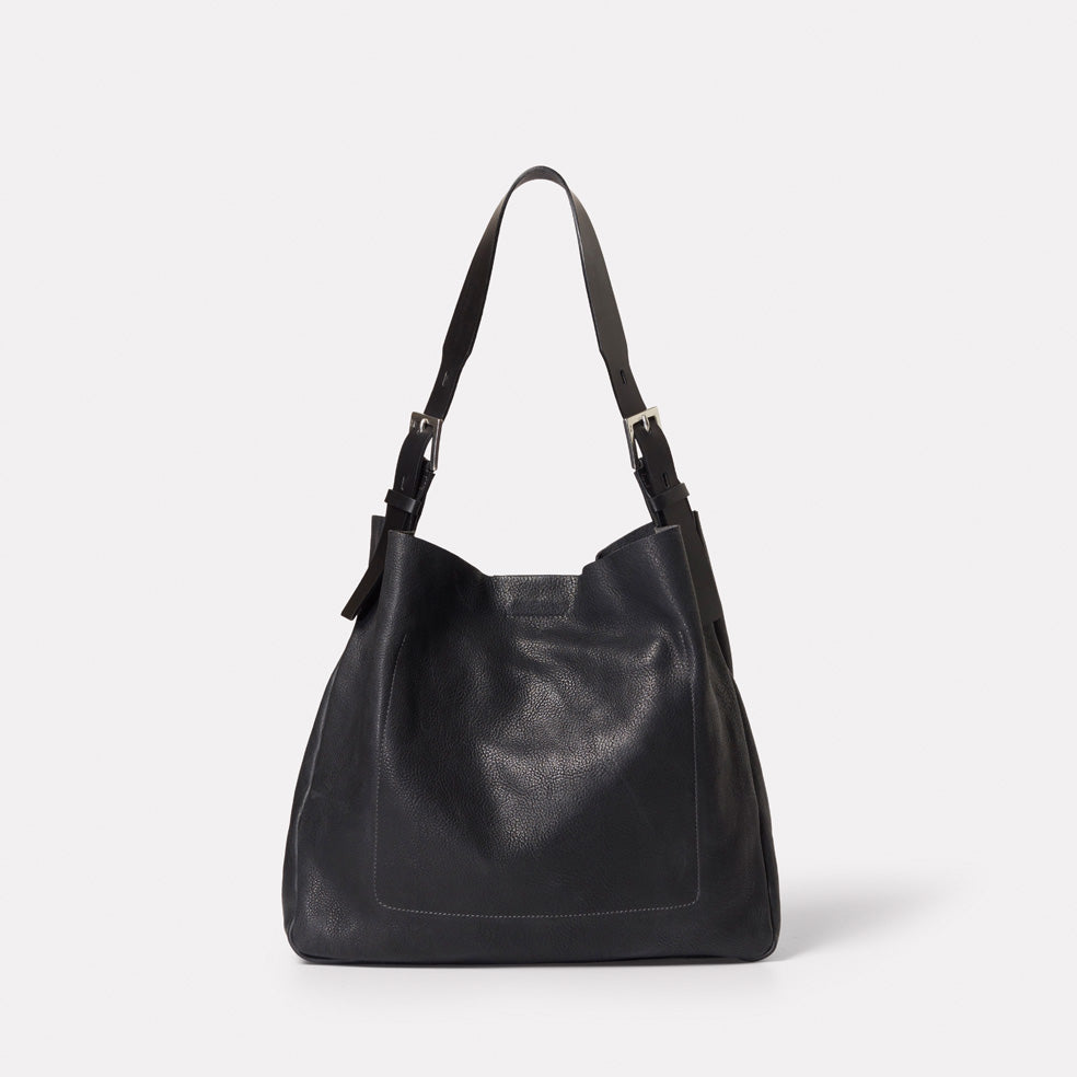 Cleve Calvert Leather Shoulder Bag in Black