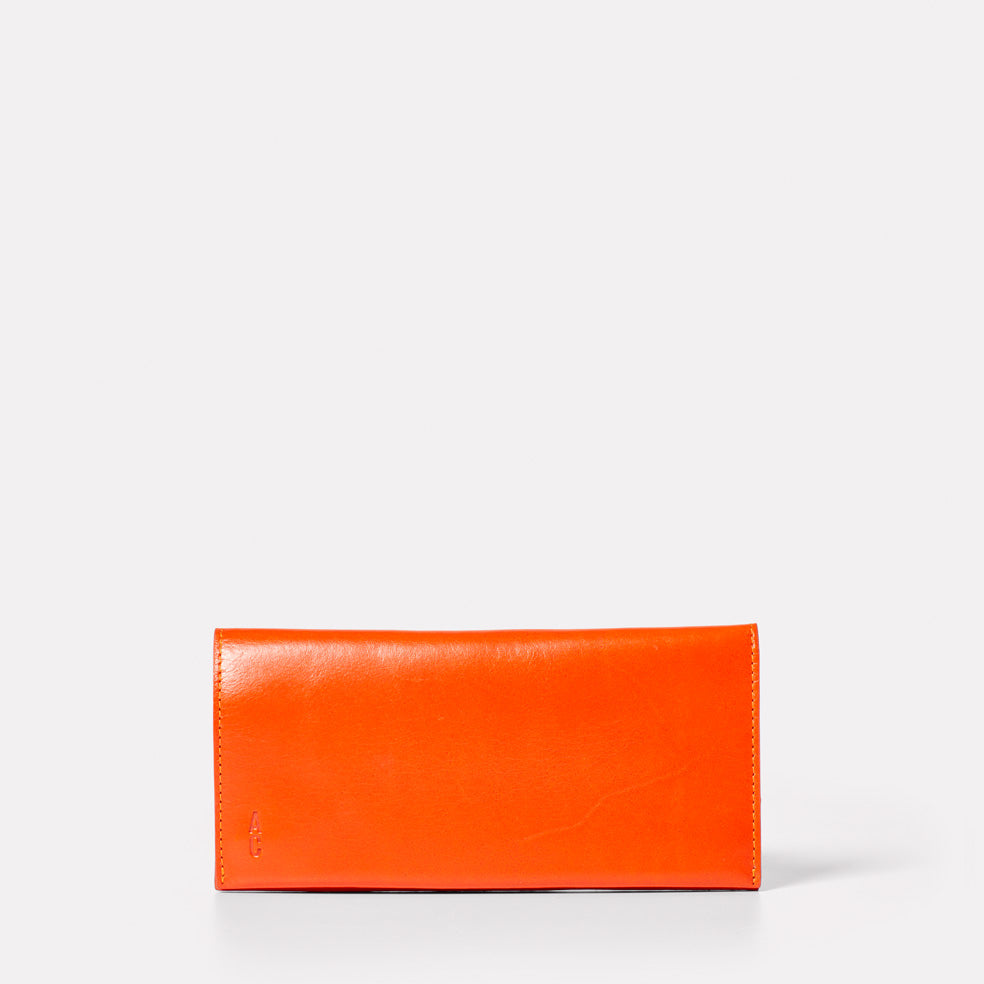 Evie Long Boundary Leather Purse in Flame