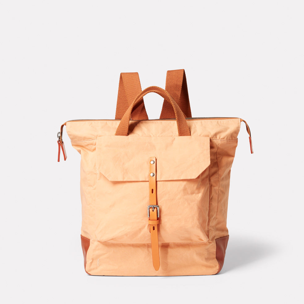 Frances Waxed Cotton Rucksack in Plaster