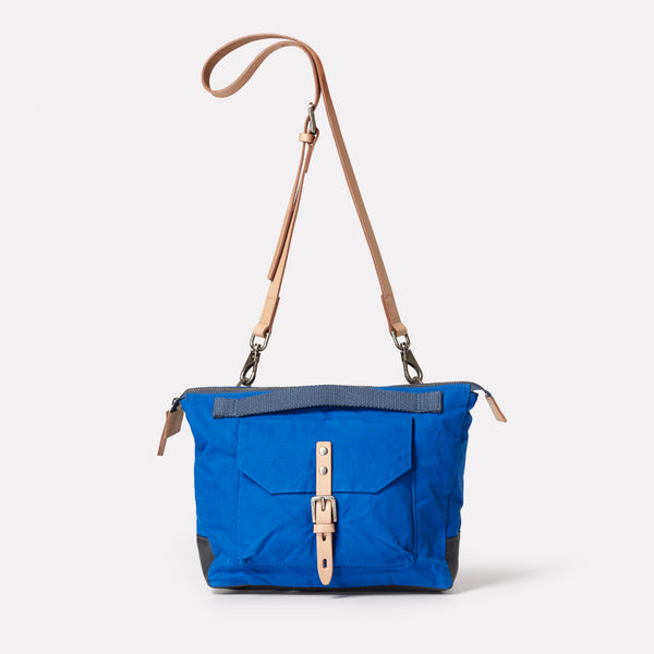 Francesca Waxed Cotton Crossbody Bag in cobalt-CROSS BODY BAG-Ally Capellino-Ally Capellino