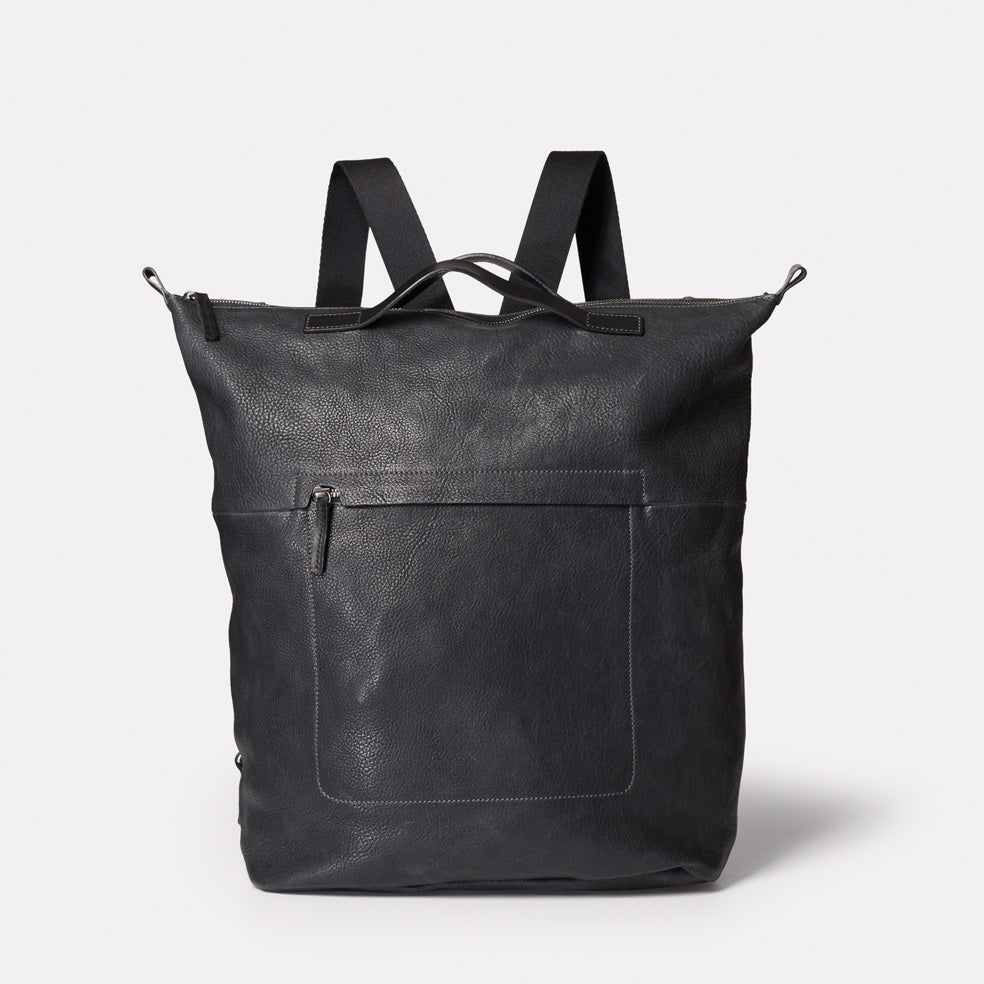 Hoy Leather Backpack in Black