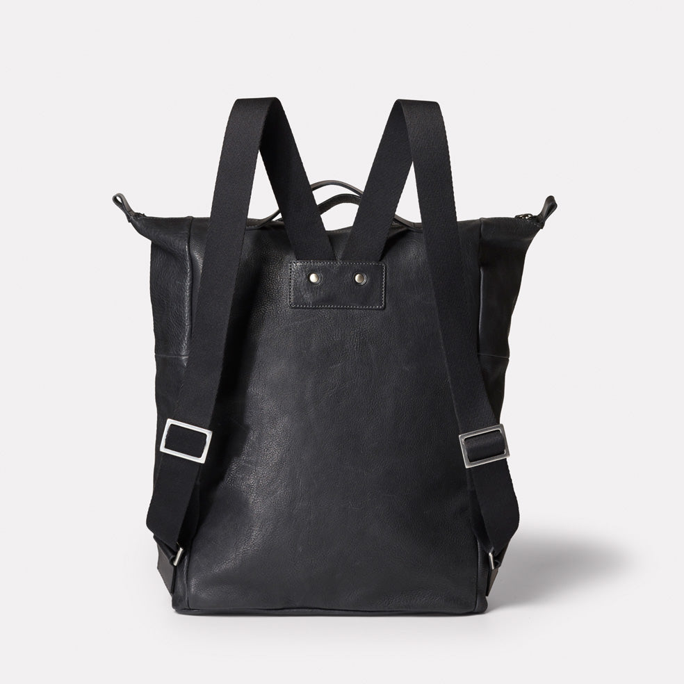 Hoy Leather Backpack in Black