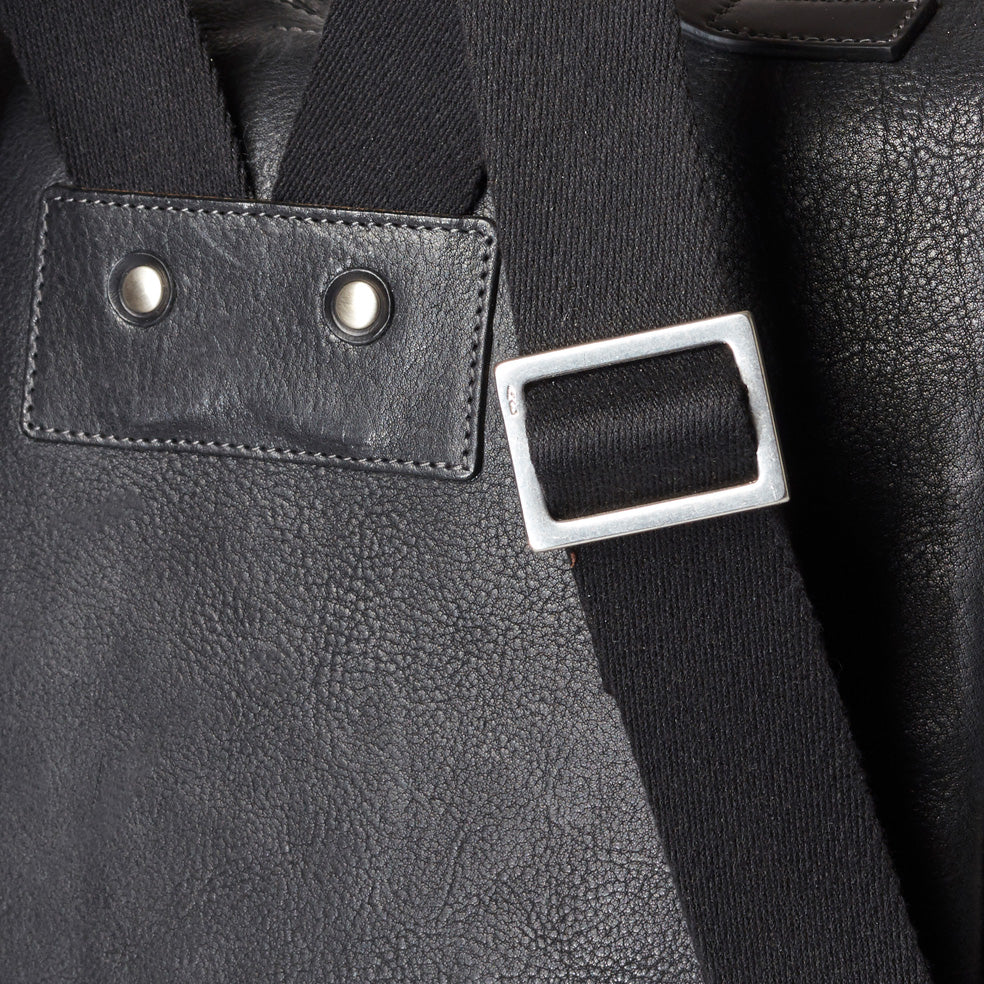 Hoy Leather Backpack in Black