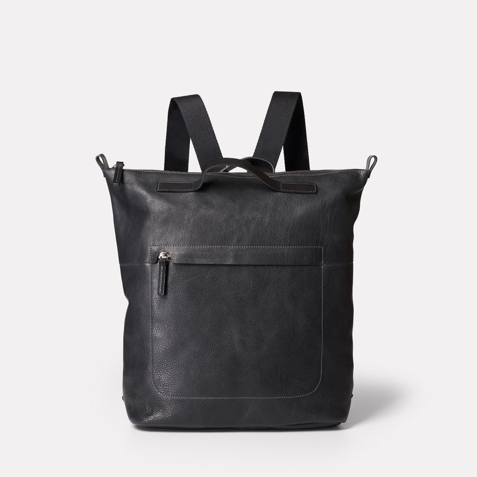 Hoy Mini Leather Backpack in Black