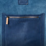 Lloyd Calvert Leather Bucket Bag in Navy