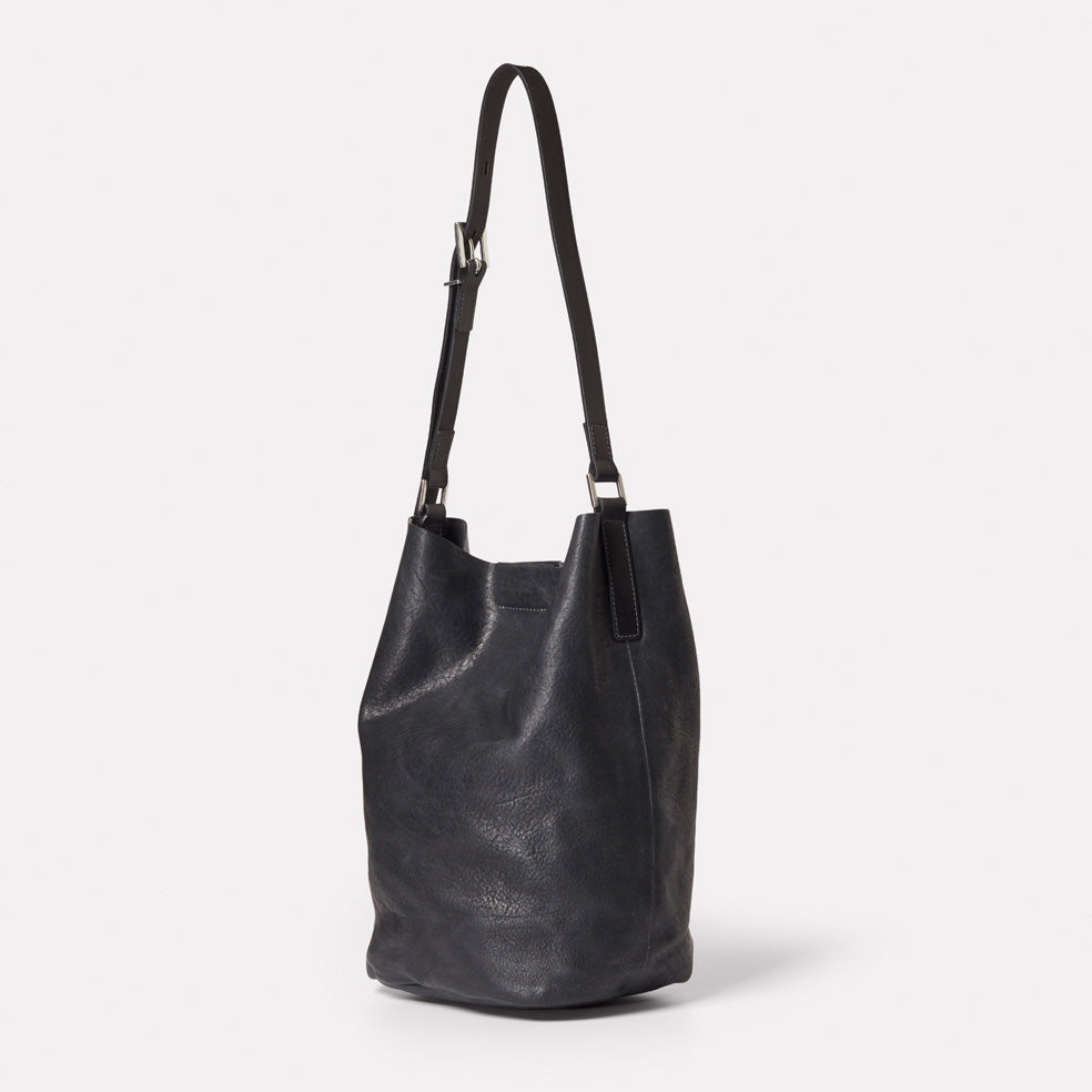 Black Bucket Bags Italian Leather Bags