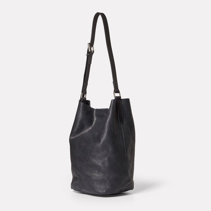 Black Bucket Bags Italian Leather Bags