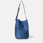 Lloyd Small Calvert Leather Bucket Bag in Navy