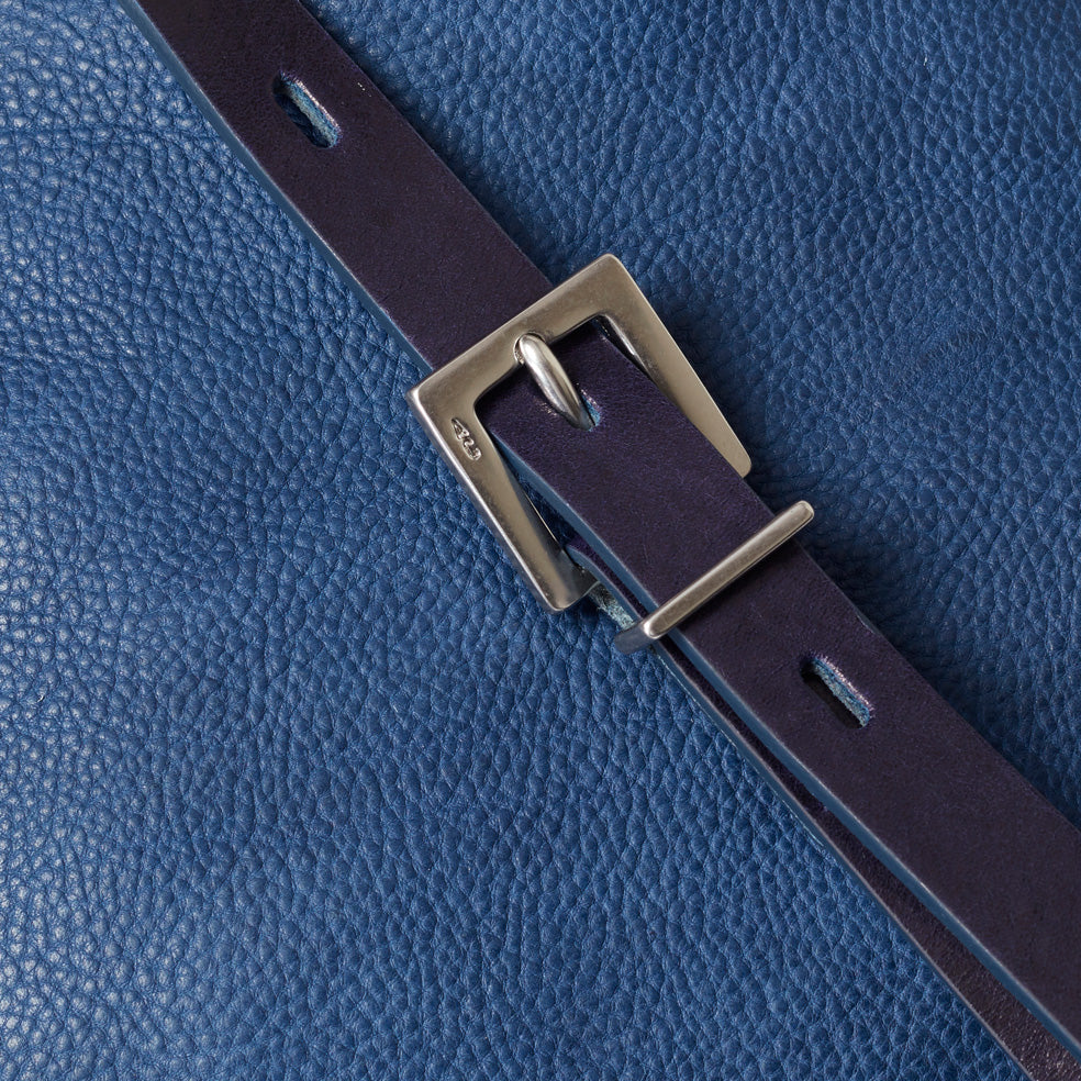 Lloyd Small Calvert Leather Bucket Bag in Navy