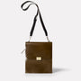 Leather Lock Hand Bag From Shoreditch Bag Company, London in Olive Green