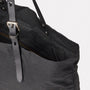 Natalie Waxed Cotton Tote in Black-TOTE-Ally Capellino-Ally Capellino