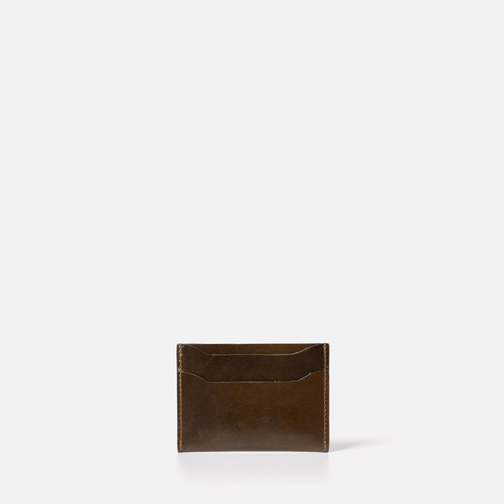 Pete Leather Card Holder in Olive