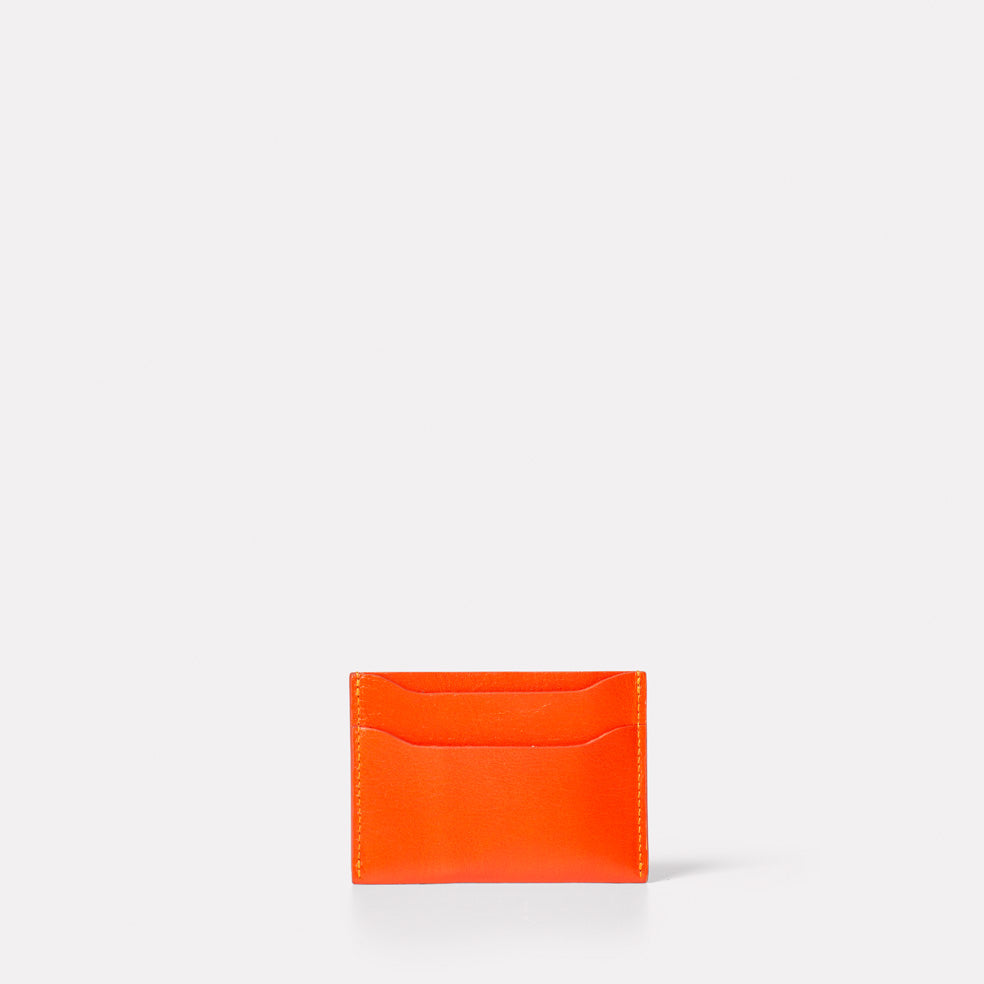 Pete Leather Card Holder in Flame