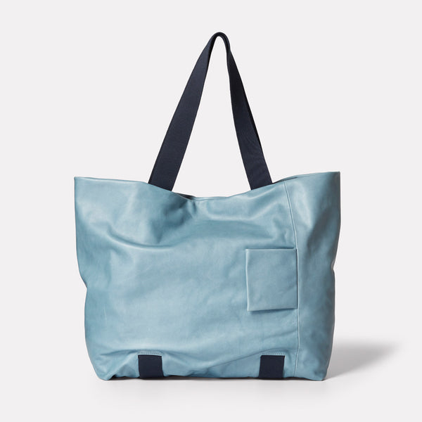 Toto Camlet Leather Tote Bag in Denim – Ally Capellino