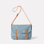 Jeremy Small Waxed Cotton Satchel in Blue