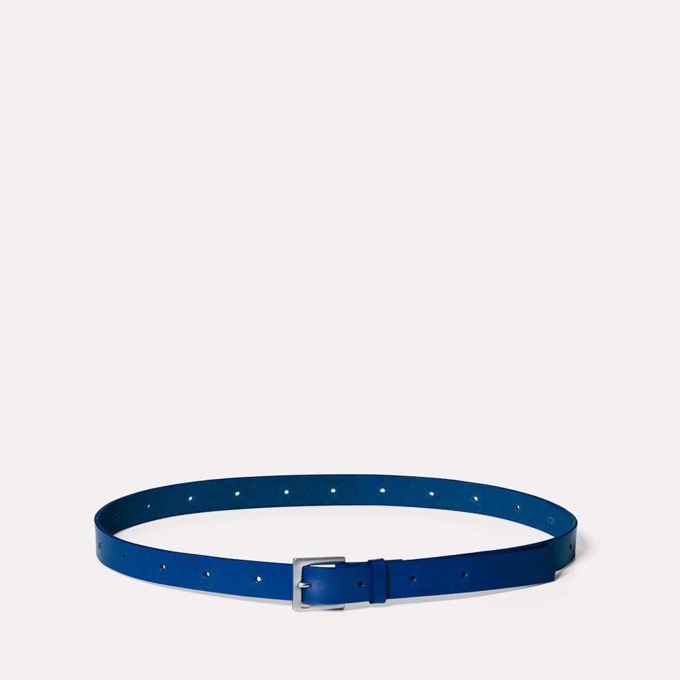 Arty Leather Belt in Blue