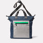 Campo Non Leather Travel Cycle Tote in Navy/GreyFront with strap detail