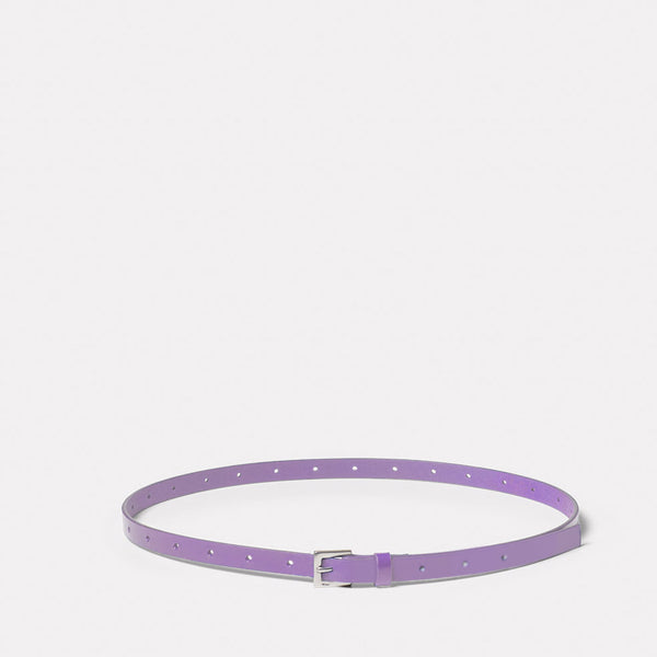 Etty Slim Leather Belt in Lilac