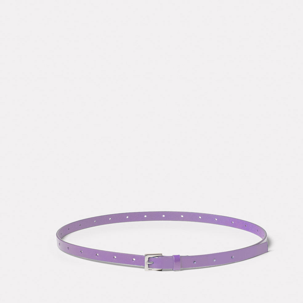 Etty Slim Leather Belt in Black Womens Belts Ally Capellino
