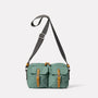 Franco Waxed Cotton Crossbody Bag in Green Front