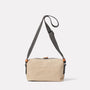 Franco Waxed Cotton Crossbody Bag in Putty Back