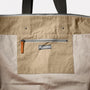 Freddie Waxed Cotton Holdall in Putty Inside detail