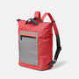Hoy Travel and Cycle Backpack in Red & Drizzle Side