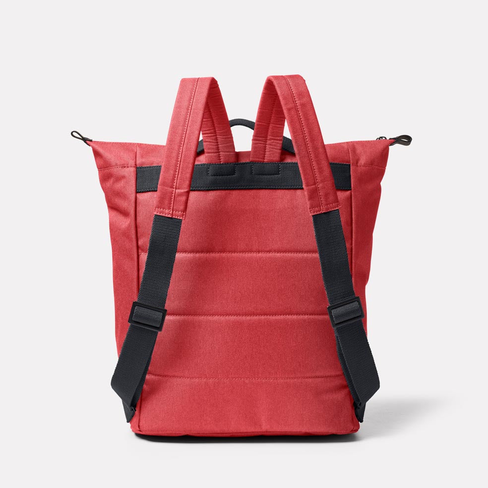 Hoy Travel and Cycle Backpack in Red & Drizzle