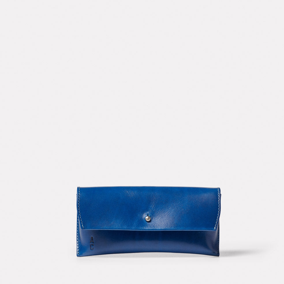 Kit Leather Glasses Case in Blue