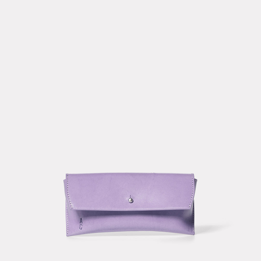 Kit Leather Glasses Case in Lilac