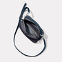 Leila Medium Calvert Leather Crossbody Bag in Dark Skies Inside