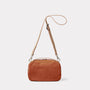 Leila Medium Calvert Leather Crossbody Bag in Tan Back