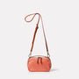 Limited Edition Leila Small Leather Crossbody Bag in Coral Front