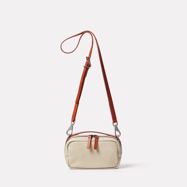 Limited Edition Leila Small Leather Crossbody Bag in Sand Front