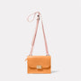 Lockie Boundary Leather Crossbody Lock Bag in Apricot