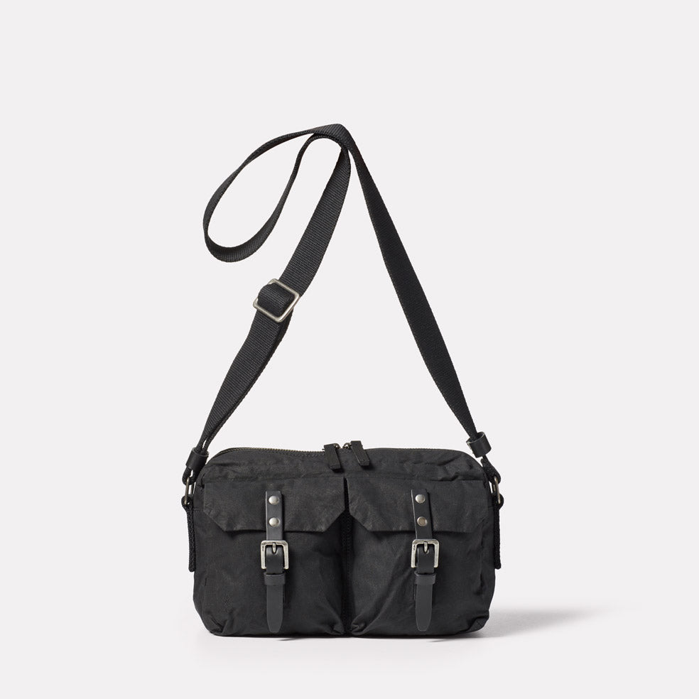 Black Waxed Cotton Bag