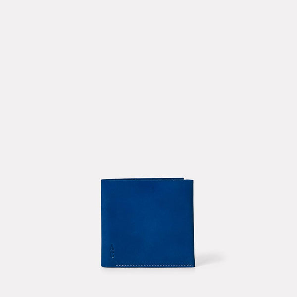 Oliver Leather Wallet in Blue front