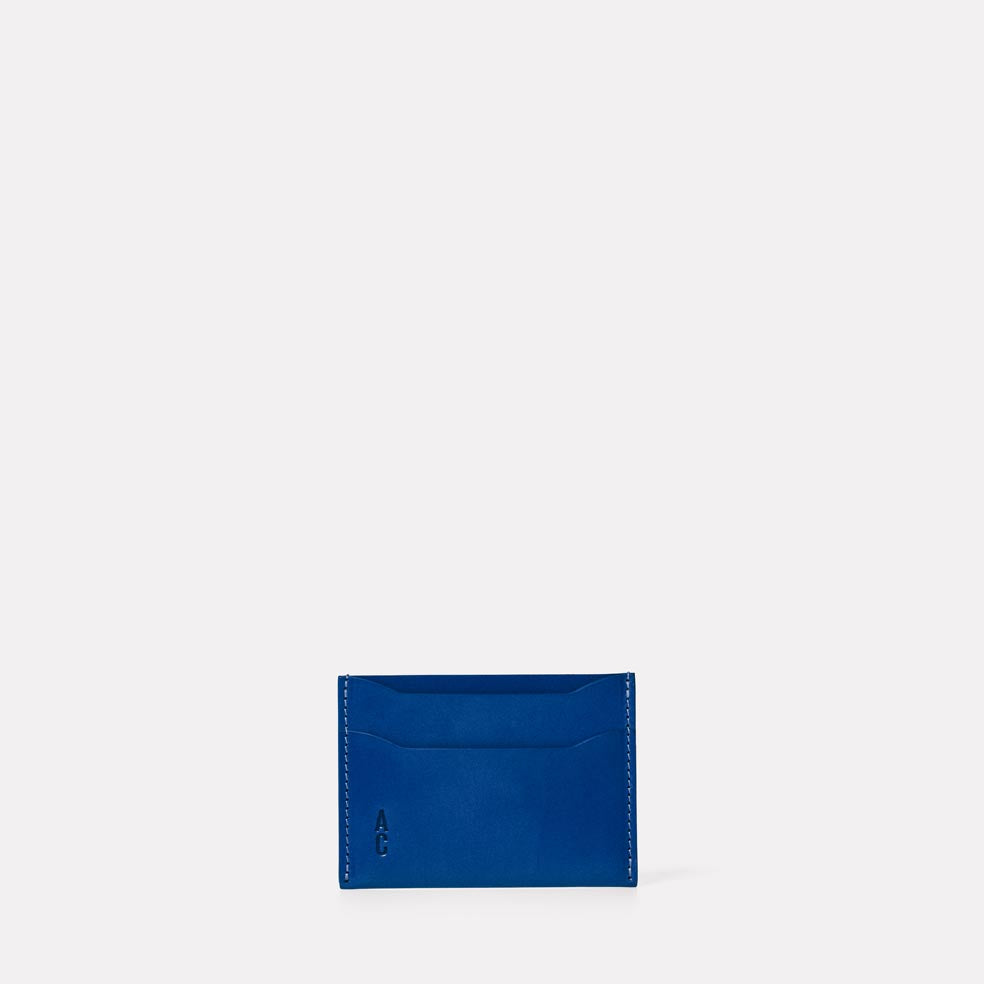 Pete Leather Card Holder in Blue