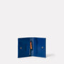 Riley Leather Coin Card Purse in Blue Inside