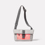Travis Non Leather Travel Cycle Satchel in Grey/Orange Front